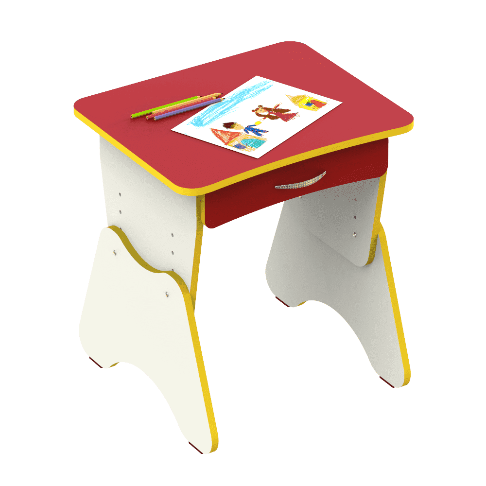 Столик дитячий одномісний з регулюванням висоти та шухлядою ДСР 12 МЕБЛІ-ТЕХНОСТИЛЬ